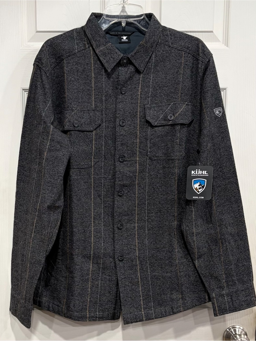 Kuhl Men's XL Deviatr Shirt-Jac Shirt Jacket Black NWT Plaid Flannel Pockets